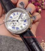 Cartier 38mm Fake Diamond Bezel Watches For Men and Ladies